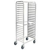 Winco - Sheet Pan Rack, 20 Tier Side-Load with 3&quot; Spacing, Aluminum with Casters and Brakes