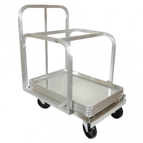 Sheet Pan Truck, 20.75x28.25x33.375 Aluminum with 4 5&quot; Swivel Casters, Holds 54 18x26 or 108 18x13 P