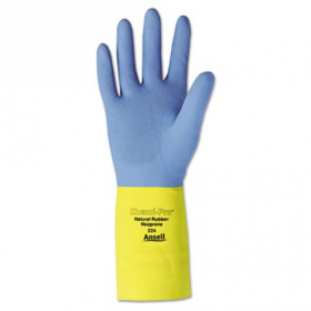 Gloves, Neoprene Blue/Yellow 13&quot;, XL