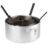 Winco - Pasta Cooker, 20 Quart Aluminum Pot with 4 Stainless Steel Insets