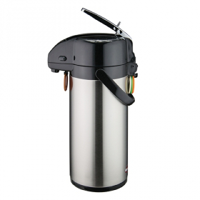 Winco - Coffee Air Pot with Lever Top, 2.5 Liter Stainless Steel Liner and Body