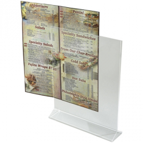 Winco - Menu Stand, 8x11 Acrylic Double Sided