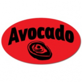 Label, &#039;Avocado&#039;, 1.5&quot; Oval