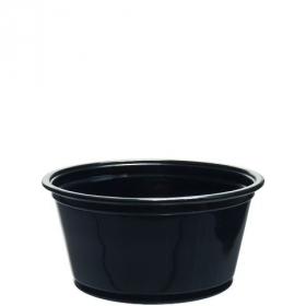 Dart - Conex Complements Portion Cup, 2 oz Black PP Plastic, 2500 count