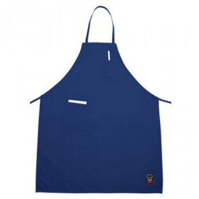 Winco - Apron with Pocket, 33x26 Full Length Blue Cotton-Poly Blend