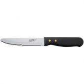 Winco - Steak Knife with Round Tip, 5&quot; Jumbo Blade with Black PP Plastic Handle