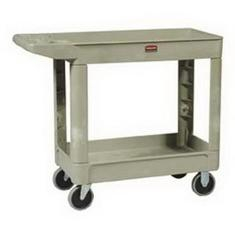 Rubbermaid - Utility Cart with 3 Shelves, Beige