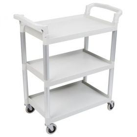 Cambro - Knock Down Utility Cart, 3-Tier Speckled Gray with 4&quot; Casters