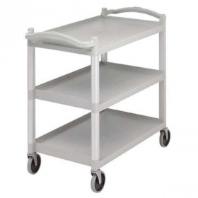 Cambro - Knock Down Utility Cart, 3-Tier Speckled Gray with 5&quot; Casters