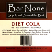 Bar None - Diet Cola Syrup, 3 gal Bag in a Box