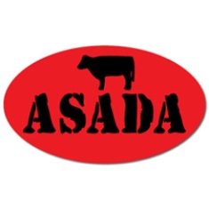 Label, &#039;Asada&#039;, 1.5&quot; Radiant Red Oval