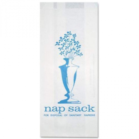 Bagcraft - Nap Sack Sanitary Disposal Bag, 4x9 White, 1000 count