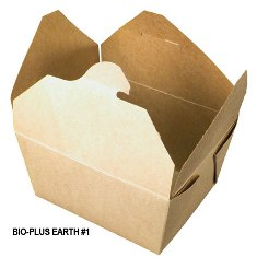 Bio-Plus Earth - Bio-Pak Food Container #1, Kraft/Brown