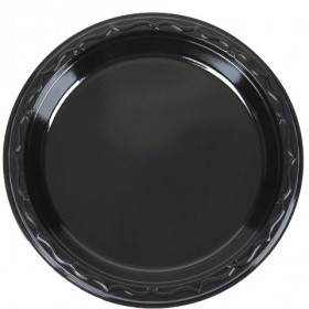 Genpak - Plate, 6&quot; Black Plastic Plate