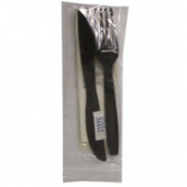 Cutlery Kit, Heavy Black - Knife, Fork, Napkin