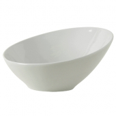 Tuxton - DuraTux Slant Bowl, 21 oz Porcelain White, 8.625x8.5x4.25