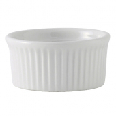 Tuxton - DuraTux Fluted Ramekin, 5 oz Porcelain White, 3.5x1.75