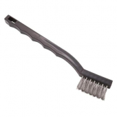 Winco - Scratch Utility Brush, 7&quot; Mini Stainless Steel Wire Bristle Brush