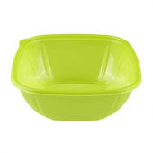 Karat - Square Bowl, 48 oz PET Green Plastic, 300 count