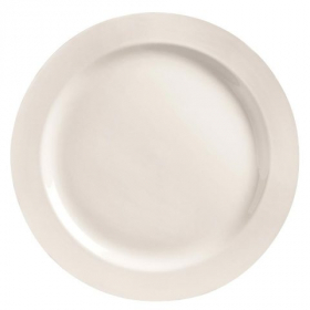 World Tableware - Basics Plate with Medium Rim, 10&quot; Round Bright White