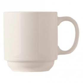 World Tableware - Basics Stacking Mug, 11.5 oz Bright White