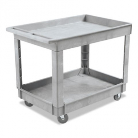 Boardwalk - Utility Cart, Gray with 2 Shelves, 24x40 Plastic Resin