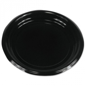 Boardwalk - Dinner Plate, 9&quot; Black Hi-Impact Plastic, 500 count