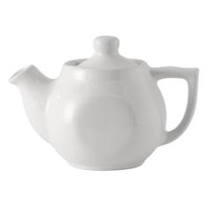 Tuxton - DuraTux Tea Pot with Lid, 18 oz White, 7.125x4.125x4.875