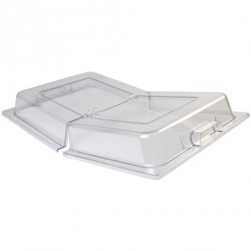 Winco - Food Pan Dome Cover with Hinged Opening, Full Size PC Plastic