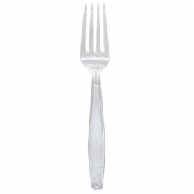 Karat - Fork, Extra Heavy Weight Clear PS Plastic