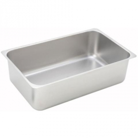 Winco - Spillage Pan, Full Size 6&quot; Deep Stainless Steel with Flat Edge