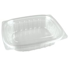 Dart - Container, 12 oz Clear Plastic with Lid, Rectangle, 6x5x2