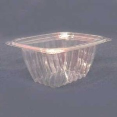 Dart - Container, 16 oz Clear Plastic with Lid, Rectangle, 6x5x3