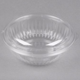 Dart - Bowl, Clear Plastic (PresentaBowls) with Dome Lid, 24 oz Round