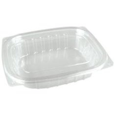 Dart - Container, 24 oz Clear Plastic with Lid, Rectangle, 7.5x6.5x2