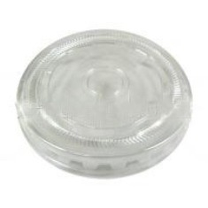 Karat - Flat Lid with Straw Hole, Clear Plastic, Fits 10-24 oz PP Cups