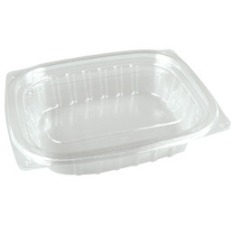 Dart - Container, 32 oz Clear Plastic with Lid, Rectangle, 7.5x6.5x3