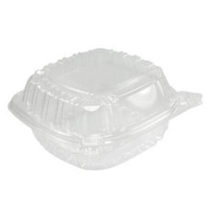 Dart - Container, 5&quot; Clearseal Hinged Sandwich Container with Lid, Clear Plastic, 5x5x3