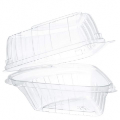 Dart - Container, Pie Wedge, Clear Plastic Hinged, 6.7 oz