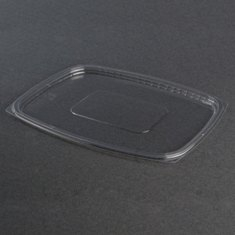 Dart - Lid, ClearPac Plastic Deli Lid, Clear Plastic, Rectangle, Fits 48-64 oz Containers