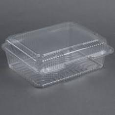 Dart - Container, Clear Plastic Staylock Hinged Lid, 10.5x8.6x3.8