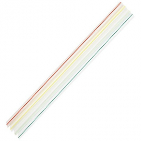 Karat - Unwrapped Straw, 7.5&quot; Jumbo Mixed Striped Colors