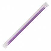 Karat - Poly Wrapped Straw, 7.75&quot; Giant Purple
