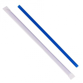 Karat - Paper Wrapped Straw, 9&quot; Giant Blue