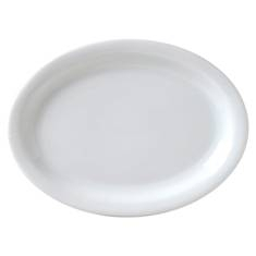 Vertex China - Catalina Plate with Narrow Rim, 13.25&quot; Porcelain White