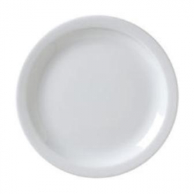 Vertex China - Catalina Plate with Narrow Rim, 10.5&quot; Porcelain White