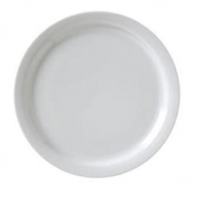 Vertex China - Catalina Plate with Narrow Rim, 9.5&quot; Porcelain White