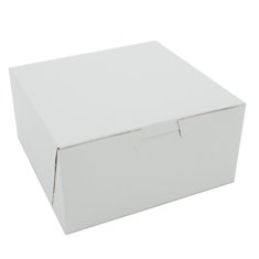 Cake/Bakery Box, Non-Window Tuck Top (1 Piece), White, 6x6x3