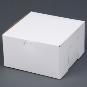 Cake/Bakery Box with Locking Corners, 7x7x4 White, 200 count