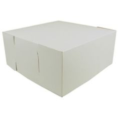 Cake/Bakery Box, Non-Window 1 Piece, White, 8x8x4